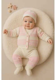 Resim İklimix Pembe Masal Bebek Triko Takımı Hastane Çıkışı Pembe 