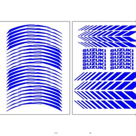 Resim Reflektör Mavi Suzukı Uyumlu Racing Şerit 