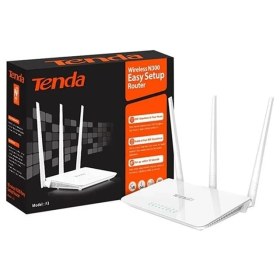 Resim Derin Stok Tenda F3 4 Port 300 Mbps 3 Antenli Access Point Router 