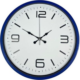 Resim 36 Cm Lacivert Dekoratif Duvar Saati Mavi Işık 