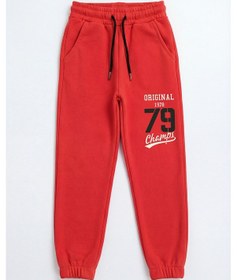 Resim Fyk Kids 5'li Baskı Detaylı Beli Lastikli Erkek Çocuk Jogger Eşofman Altı Kırmızı-haki-füme-indigo-lacivert 