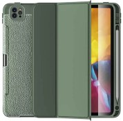 Resim Case 4u Apple iPad Pro 11 2020 Kılıf 360 Tam Koruma Kapaklı Uyku Modlu Stand Özellikli Wlons Tablet Kılıf Yeşil 
