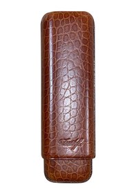Resim Davidoff Croco Deri Puro Kılıfı Churchill Taba 2li 46ring 