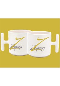 Resim Kişiye Özel Z Harfli Ve İsimli Gold Gri T Kulplu Baskılı Kupa Bardak 