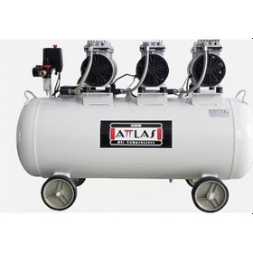 Resim Attlas SC 30100 Monofaze Sessiz Kompresör 100 L 3.0 Hp 