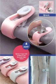 Resim 4 Adet Iğnesiz Yorgan Çarşaf ve Perde Tutucu Sabitleyici Kaydırmaz Nevresim Örtü Düzenleyici Klips 