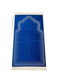 Resim Mihrap Desenli Düz Şönil Seccade Lacivert 