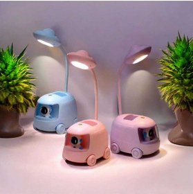 Resim Menuzer Sevimli Araba Tasarımlı Şarj Edilebilir Gece & Masa Lambası 