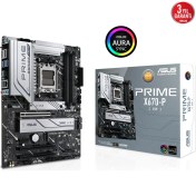 Resim Asus Prıme X670-P-Csm Amd X670 Am5 Ddr5 6400 Dp Hdmı 3X M2 Usb3.2 Aura Rgb 2.5Gbit Lan Atx (Prıme X670-P-Csm) Anakart 