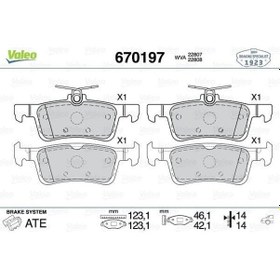 Resim VALEO 670197 Disk Fren Balatası Arka Aks Fiesta Vıı 2017- 