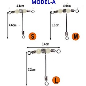 Resim MSO Olta Balıkçılık Paslanmaz Çelik Fosforlu T Fırdöndü (Mod-A) 