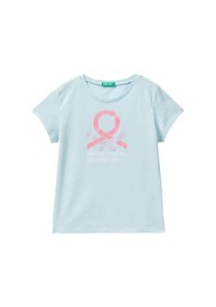 Resim U.S. Polo Assn. Kız Çocuk Simli Yazılı T-shirt Mint 