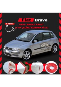 Resim Fiat Bravo Oto Araç Kapı Koruma Fitili 5metre Parlak Kırmızı Renk 