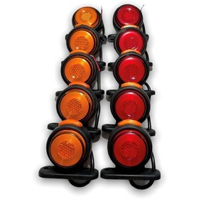 Resim ÇERAY (10 Adet) Neon Mini Takoz Sarı-kırmızı 12v-24v 