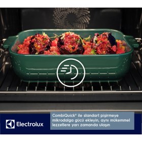 Resim Electrolux KVLBE09X 800 Serisi Combiquick® Mealassist 45 cm Ankastre Mikrodalgalı Multifonksiyonel Fırın 