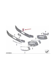 Resim Bmw 1 Serı- 1 Serisi- 2020-2022 Sis Lamba Kapağı Sağ Parlak Sıyah Tw Oem No 51117459718 