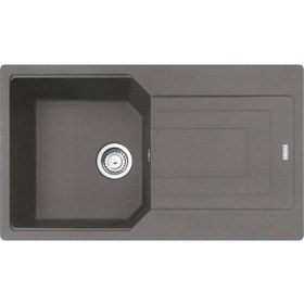 Resim Franke Urban Ubg 611-86 Granit Eviye. Stone Grey. Tezgah Üstü. Tek Hazne. Damlalıklı. 86 x 50 CM 