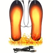 Resim Ayaklar için USB Isıtmalı Tabanlıklar - Sıcak ve Rahat Polyester Malzeme, Ayarlanabilir Sıcaklık Kontrolü, 36V veya Altı, Soğuk Hava Konforu için Mükemmel, Kışlık Ayakkabı Aksesuarı | USB ile Çalışan Ayakkabı | Esnek Isıtma Elemanı 