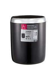 Resim M-e06-06-p Lima Çöp Kovası, Krom Dekorlu, Siyah, Standart Siyah 