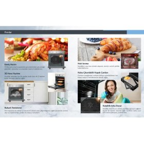 Resim Luno Ankastre Cam Fırın 60 cm Beyaz F6502W01 