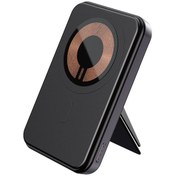 Resim Raptic Trio Standlı Wireless ve PD Hızlı Şarj Özellikli Powerbank 15W 5000mAh Siyah 
