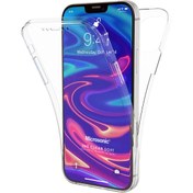 Resim Apple Iphone 12 Mini Kılıf 6 Tarafı Tam Full Koruma 360 Clear Soft Şeffaf Microsonic