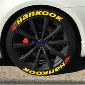Resim bombtire Hankook 3d Lastik Yazısı Full Sarı 8'li Alman Yapıştırıcı 
