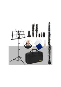 Resim Midex Bns-4000 Sol Klarnet 4 Yüzüklü Askı Çanta Kamış Bez Eldive 