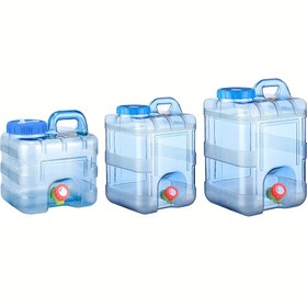 Resim Kamp, Araç Seyahati ve Acil Durum Hazırlığı için Musluklu Gıda Güvenli Taşınabilir Su Depolama Kapları, 7.5L/10L/15L, Kolay Temizlik İçin Geniş Açıklık 