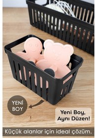 Resim 9 Parça Modüler Kaşıklık Seti - Çok Amaçlı Çekmece İçi Düzenleyici Mutfak Organizer Kepçelik Siyah 