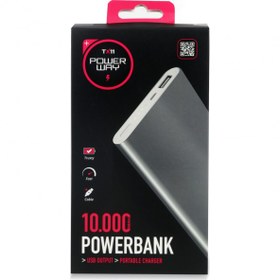 Resim Powerbank 10000 mAh Slim Metal Kasa USB Çıkışlı Taşınabilir Şarj Cihazı 