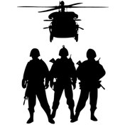 Resim Genel Markalar Askerler ve Helikopter Sticker Oto Motor Laptop Duvar Folyo Sticker 50x70 cm 