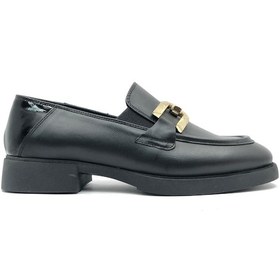 Resim Greyder 59120 Zn Deri Comfort Klasik Oxford Kadın Ayakkabı Siyah 