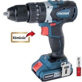 Resim Proter PST 720 Bl 13 MM Kömürsüz Darbeli Şarjlı Matkap 