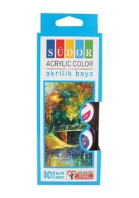 Resim 35x50 Cm Resim Tuvali Boyama Başlangıç Seti - Akrilik Boya Fırça Palet Tuval Set Tv.s 070 Çok Renkli 