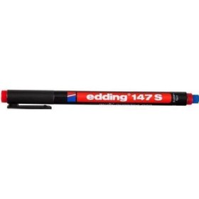 Resim Kırmızı Edding 147s Asetat Kalemi Silgili 0.3 MM 10 U Kutu Kırmızı 