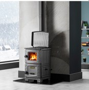 Resim Erendemir Siyah Mini Şömine Soba Döküm Em 803 