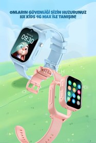 Resim SEYUWATCH HX Kids 4G Max Sim Kartlı Harvox Akıllı Çocuk Saati Gps Konum Takibi Görüntülü Konuşma 4G Destekli 