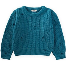 Resim Selanik Triko Kazak 2-8 Yaş Petrol Petrol 