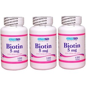 Resim Nutrivita Nutrition Biotin 5 Mg 120 Tablet 3 Adet 