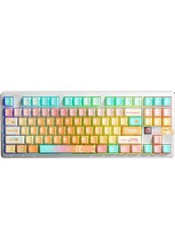Resim Aula F87 Pro V2 Mekanik Rgb Tkl Meteor Ice Cream Switch Kablosuz Makrolu Hot Swap Klavye Orange Juice 