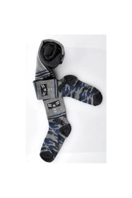 Resim Veraye Socks Erkek Çocuk 3'lü Asker Desen Külotlu Çorap Mavi-gir 