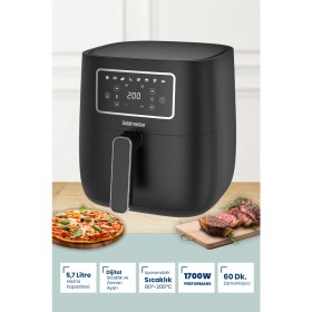 Resim Goldmaster Luxblack 27 Parça Airfryer Sıcak Hava Fritöz Avantajlı Elektronik Evlilik Paketi Mutfak Çeyiz Seti 