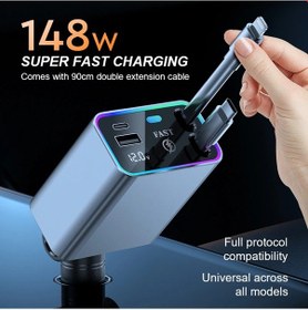 Resim 148w Pd 66w Araç Şarj Cihazı, Katlanabilir Araç Çakmak Adaptörü 1 Adet 