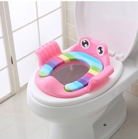 Resim Meridiangoods Pembe Çocuk Klozet Adaptörü Yumuşak Taşınabilir Bebek Lazımlık Hijyenik Pembe 