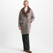 Resim Kahverengi Tekstil - Kürk Kadın Kürk Kaban - K23KKM320415-U1S 