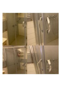 Resim Duşakabin Cam Kapı Kulp 14cm 15cm İle 16cm Arası Deliklere Uyumlu 