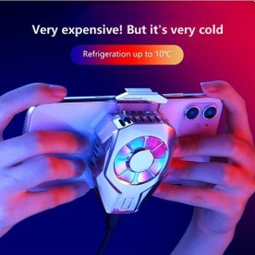 Resim Telefon Soğutma Fanı Gamepad Tutucu Braketi Fan Radyatör Iphone Huawei Xiaomi Tablet İçin Usb Şarj 