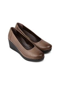 Resim Deery Kadın Vizon Renk Hakiki Deri Dolgu Topuk Günlük Ayakkabı - N6002zvznc01 Vizon 