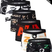 Resim 1/6 adet Erkek Moda Harf Desenli Spor Düz Köşeli Erkek Külot, Nefes Alabilir ve Rahat Külot 